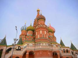 S t. Catedral de Basilio en la Plaza Roja del Kremlin de Moscú, Rusia foto