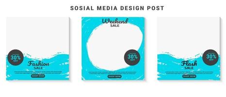 social media post template for posting, brand building, promoting, etc vector