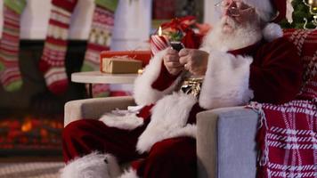 Santa Claus using cell phone video