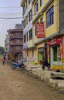 Colorful street area in Sinamangal, Kathmandu, Nepal