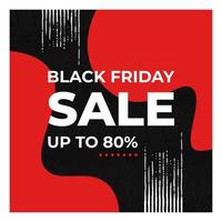 Black Friday sale banner. Abstract template, vector illustration