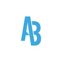 Ab letter design vector image