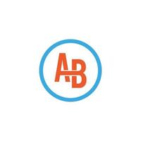 Ab letter design vector image