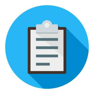 Clipboard Business Flat Icon Modern Style