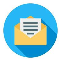 icono plano de correo electrónico empresarial estilo moderno vector