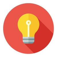 Business Idea Flat Icon Modern Style, light bulb icon