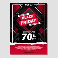 Flat Design Black Friday Sale Poster Concept vector