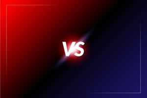 versus vs battle screen background red and blue gradient vector