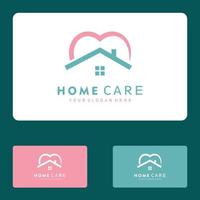 Medical Love House care Logo set vector icon illustration design