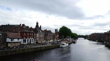 timelapse York City with river in UK