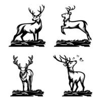 compilación de logos de ciervos vector