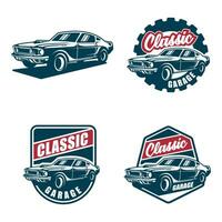 classic car logos vector