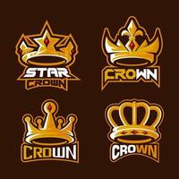 corona logo esport vector