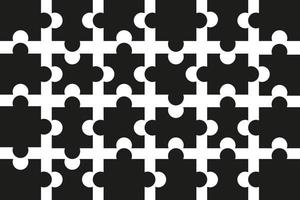 Puzzle background, black color. Vector illustration in flat design