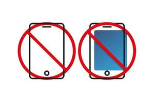 Do not use smartphone. Vector illustration in flat design