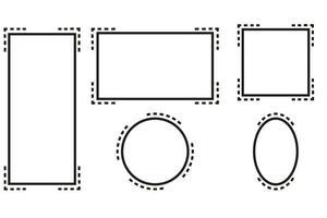 Set of different frame icons. Vector illustration