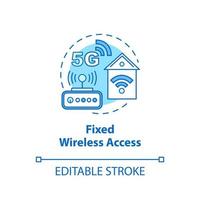 Fixed wireless access concept icon vector