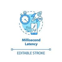 Millisecond latency concept icon vector