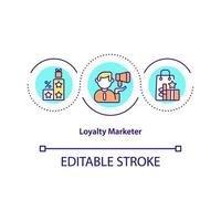 Loyalty marketer concept icon vector