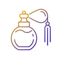 Vintage perfume with pump gradient linear vector icon