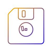 Diskette gradient linear vector icon