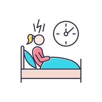 Change in sleep pattern color icon vector