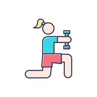 Physical exercise color icon vector