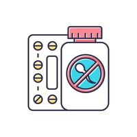 Birth control color icon vector