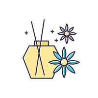 Aromatherapy color icon vector