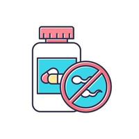 Birth control color icon vector