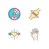 Predmenstrual syndrome color icons set vector