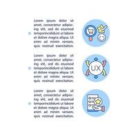 ux iconos de línea de concepto de relevancia con texto vector