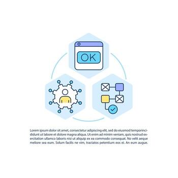 User-centered design concept line icons with text vector