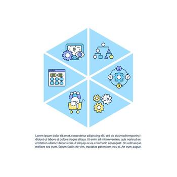 iconos de línea de concepto de diseño de experiencia de usuario con texto vector