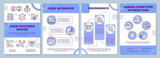 User-centered design brochure template vector