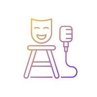 Stand up show gradient linear vector icon