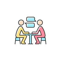 Interpersonal communication RGB color icon vector