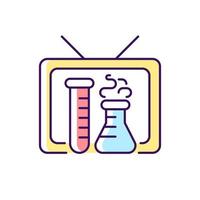 Scientific show RGB color icon vector