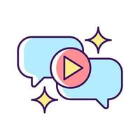 Talk show RGB color icon vector