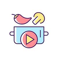 Cookery show RGB color icon vector