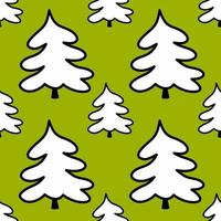 christmas tree - seamless color background in flat style. new year and winter holiday vector