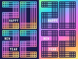 Happy New 2022 Year. Holographic number 2022, bold hologram. New year and christmas Design for calendar, greeting cards or print. Greeting card, Festive poster and banner. Vector illustration