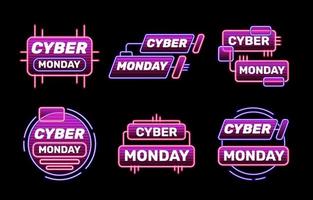Cyber Monday Sticker Collections vector
