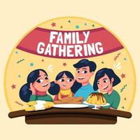 Family Gathering Concept vector