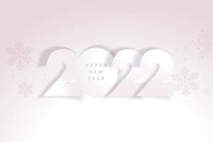 feliz año nuevo 2022 tarjeta de felicitación vector