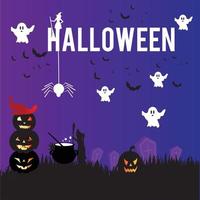 halloween social media post templates, Happy Halloween Square Poster, vector