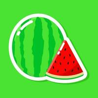 Fresh watermelon sticker vector