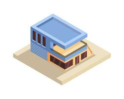 Isometric modern house flat design vector