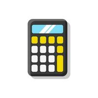 Black calculator stationery for school vector