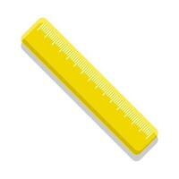 Yellow ruler stationery for school vector